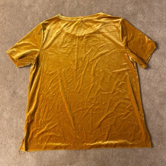 Gold/Yellow Velvet T-Shirt - Picture 2 of 4